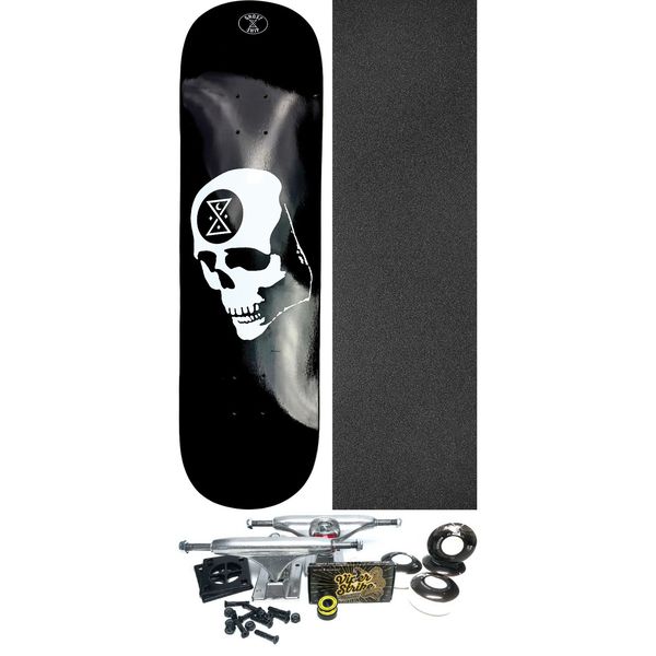 Ghost Ship Supply Co Ominous 1 Blackout Skateboard Deck - 8.5" x 32.75" - Complete Skateboard Bundle